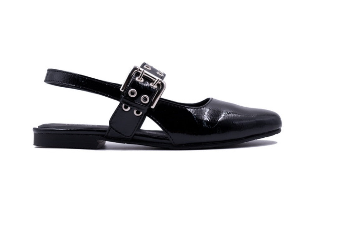 HISPANA 018052 Color: CHAROL ARRUGADO NEGRO CASUAL