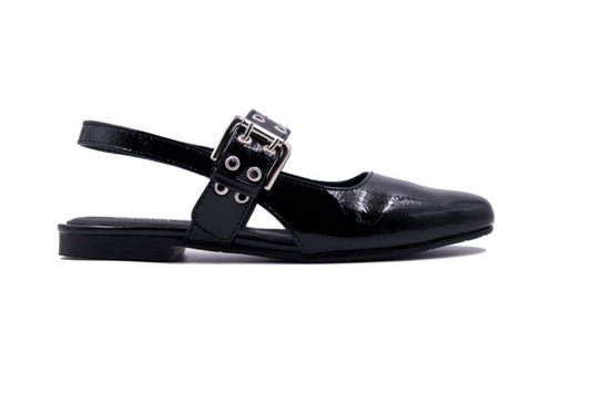 HISPANA 018052 Color: CHAROL ARRUGADO NEGRO CASUAL